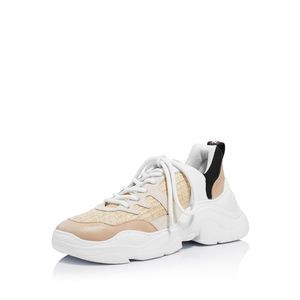 SCHUTZ Womens Beige 1-1/2" Platform Jackye Toe Athletic Sneakers 6.5 B